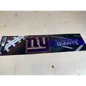 New York Giants Bumper Sticker Football NFL Brand Glitter Design Licensed‎